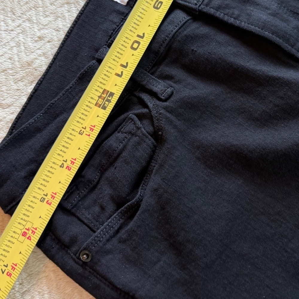 Frame Denim Le Skinny Raw Hem Jeans Film Noir Black LSJRS403 Size 32 - Picture 6 of 15